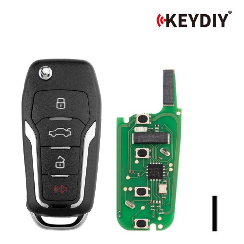 KEYDIY KD ZB12-4 Universal Smart Remote Key 3+1 Button for Ford Type 5PCS