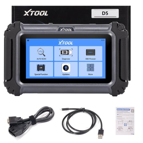 XTOOL D5 Vehicle Scanner with 9 Maintenance Services Oil Light Reset, EPB, SAS,BMS Reset, Throttle, TPMS Reset, Injector Coding