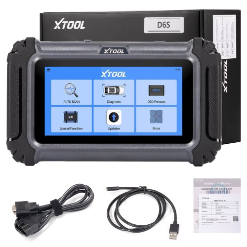 XTOOL D6S Diagnostic Tool with 30 Maintenance Services TPMS Reset, ABS Bleeding, Injector Coding,Oil Light Reset, EPB, SAS,BMS Reset