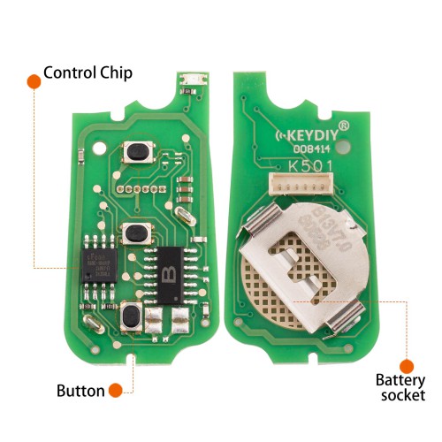 KEYDIY KD B13-2 Universal Flip Remote Key 2 Buttons for Toyota Type 5PCS