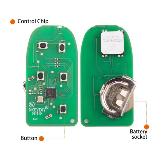 KEYDIY KD ZB34-5 Universal Smart Remote Key 5 Buttons for Jeep Chrysler Dodge Type 5pcs