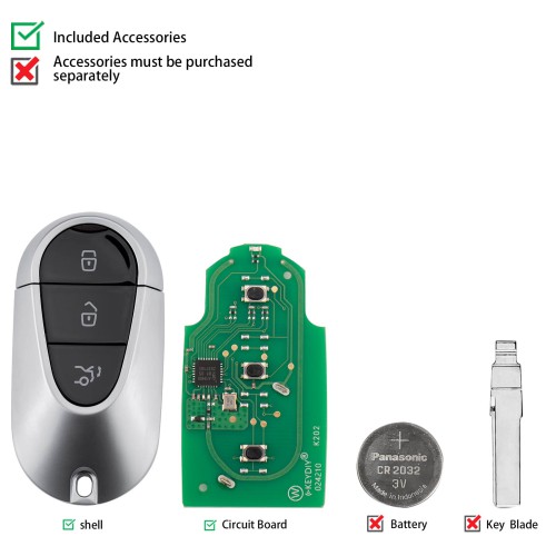 KEYDIY KD ZB29-3 Universal Smart Remote Key 3 Buttons for MB Maybach Type 5PCS