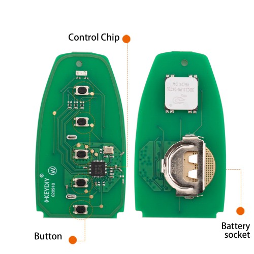 KEYDIY KD ZB21-4 Universal Smart Remote Key 4 Buttons for Ford Type 5PCS