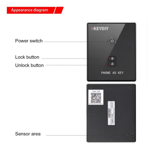 KEYDIY PAK01-TIB Phone As Key for 8A/4D/HZ Vehicle Models