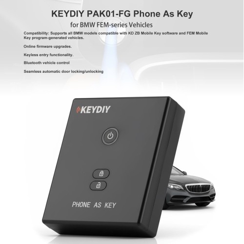KEYDIY PAK01-FG Phone As Key for BMW FEM-series Vehicles.