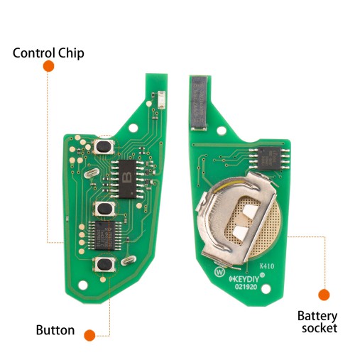 KEYDIY KD NB21-3 Universal Flip Remote Key 3 Buttons Knife Type 5PCS