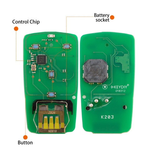 KEYDIY KD ZB26-4 Universal Smart Remote Key for Audi Type 5pcs