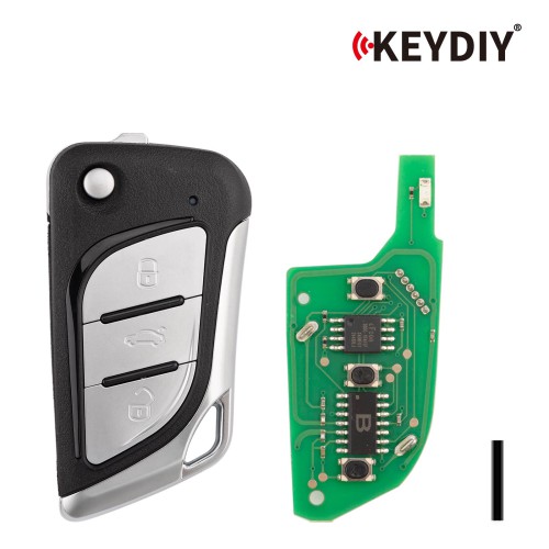 KEYDIY KD B30-3 (Metal Button) Universal Flip Remote Key 3 Buttons for Cadillac Type 5PCS
