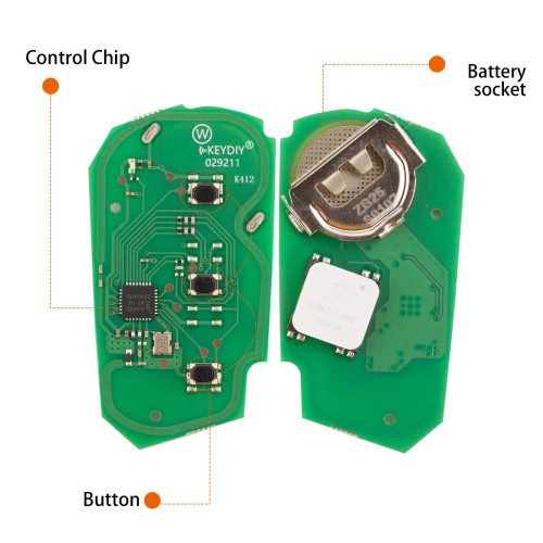 KEYDIY KD ZB25-3 Universal Smart Remote Key 3 Buttons for VW Type 5PCS
