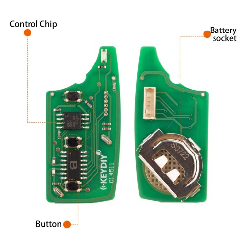 KEYDIY KD B28-3 Universal Flip Remote Key 3 Buttons for Hyundai Type 5PCS
