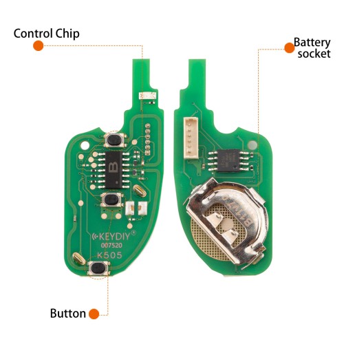 KEYDIY KD B11-3 (NEW) Universal Flip Remote Key 3 Buttons 5PCS