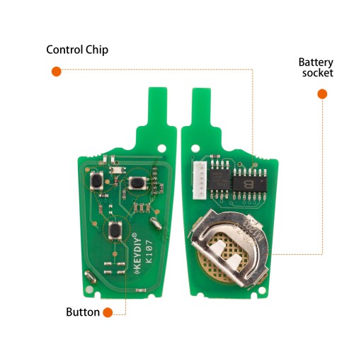 KEYDIY KD B26-3 Universal Flip Remote Key 3 Buttons for Audi Type 5PCS