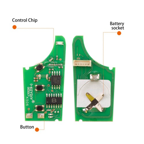 KEYDIY KD B04-3 Universal Flip Remote 3 Buttons Key for Hyundai KIA Type 5PCS
