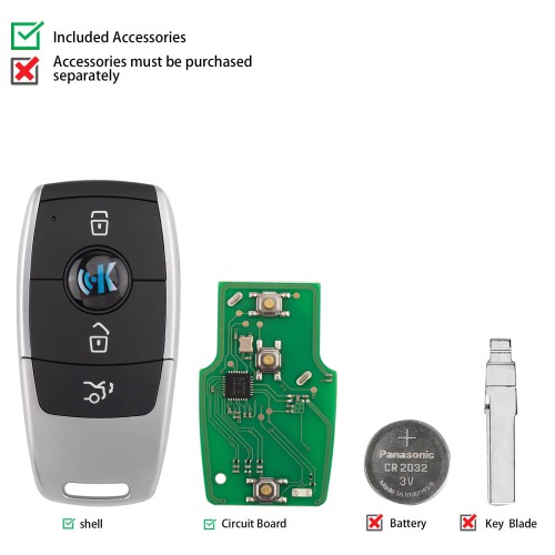 KEYDIY KD ZB11-3 Universal Smart Remote Key 3 Buttons (BZ) for Mercedes Benz Type 5PCS