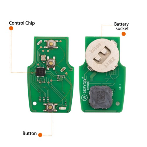 KEYDIY KD ZB11-3 Universal Smart Remote Key 3 Buttons (BZ) for Mercedes Benz Type 5PCS