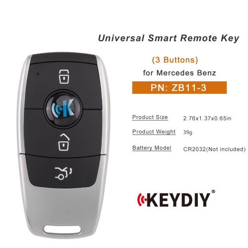 KEYDIY KD ZB11-3 Universal Smart Remote Key 3 Buttons (BZ) for Mercedes Benz Type 5PCS