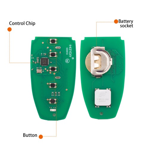 KEYDIY KD ZB21-5 Universal Smart Remote Key 4+1 Buttons for Ford Type 5PCS