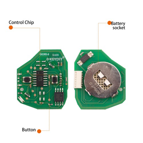 KEYDIY KD B05-2 Universal Remote Key 2 Buttons for Toyota Type 5PCS