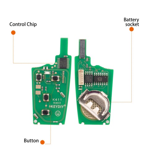 KEYDIY KD NB27-4 Universal Remote Key 4 Buttons 5PCS