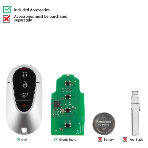 KEYDIY KD ZB29-4 Universal Smart Remote Key 3+1 Buttons for MB Maybach Type 5PCS