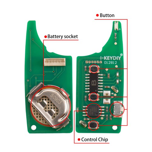 KEYDIY KD B08-4 Universal Flip Remote 3+1 Buttons for Volkswagen Type 5PCS