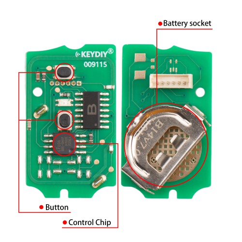 KEYDIY KD B14-2 Universal Flip Remote Key 2 Buttons for Mazda Type 5PCS