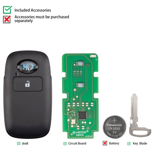 KEYDIY KD ZB63-2 Universal Smart Remote Key 2 Buttons 5PCS
