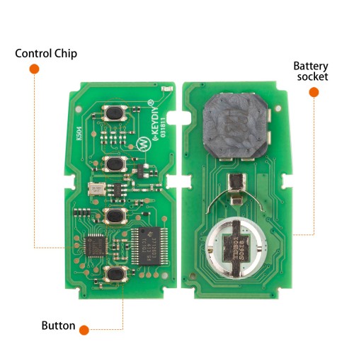 KEYDIY KD TDB01-4 Universal Smart Remote Key 3+1 Buttons for Toyota Type 5PCS