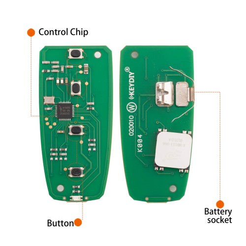 KEYDIY KD ZB08-4 Universal Smart Remote Key 3+1 Buttons for Audi Type 5pcs