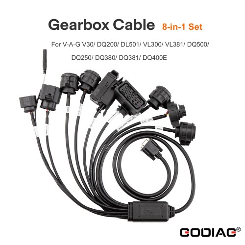 GODIAG Gearbox Cable 8-in-1 Set for V-A-G V30/ DQ200/ DL501/ VL300/ VL381/ DQ500/ DQ250/ DQ380/ DQ381/ DQ400E