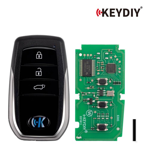 KEYDIY KD TDB01-3 Universal Smart Remote Key 3 Buttons for Toyota Type 5PCS