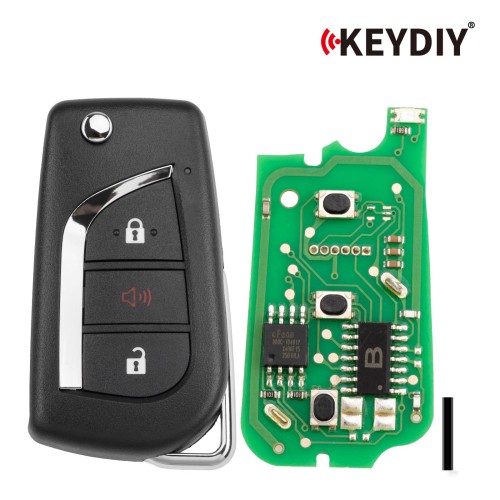 KEYDIY KD B13-2+1 Universal Flip Remote Key 2+1 Buttons for Toyota Type 5PCS