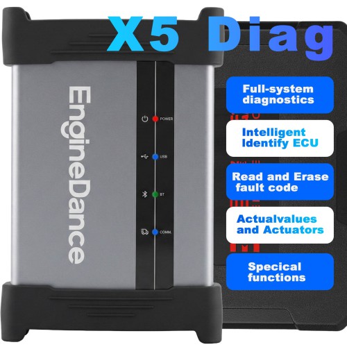 EngineDance X5 2-in-1 ECU Programming &Truck Diagnostics Free send T-Shirt Two year warranty Free Software Update