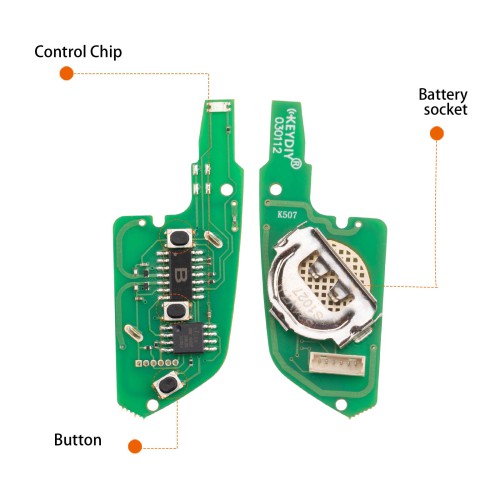 KEYDIY KD B24-3 Universal Flip Remote Key 3 Buttons for Lexus Type 5PCS