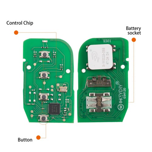 KEYDIY KD ZB46-3 (Start) Universal Smart Remote Key 3 Buttons for Honda Type 5PCS