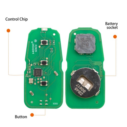 KEYDIY KD ZB45-3 Universal Smart Remote Key 3 Buttons for Geely Type 5PCS