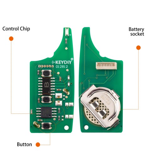 KEYDIY KD B08-3 Universal Flip Remote 3 Buttons for Volkswagen Type 5PCS