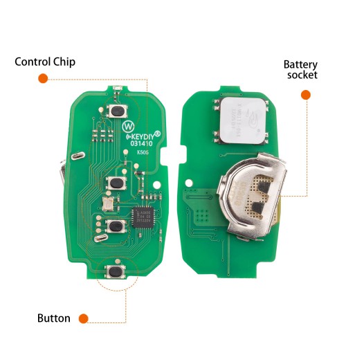 KEYDIY KD ZB32-4 Universal Smart Remote Key 4 Buttons for Chevrolet Type 5PCS