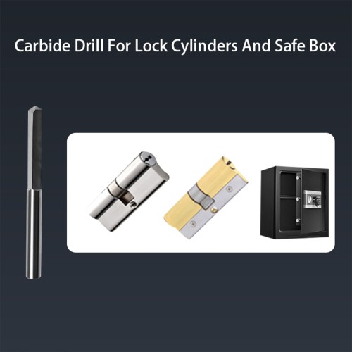 GODIAG 100MM Long Grinder Drill Bit D6x33x100 For Pistol Dills Used for Lock Cylinders & Safe Boxes Brass Locks