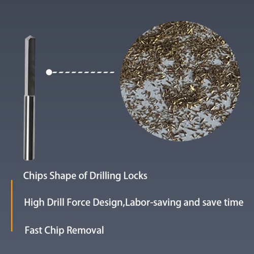 GODIAG 100MM Long Grinder Drill Bit D6x33x100 For Pistol Dills Used for Lock Cylinders & Safe Boxes Brass Locks