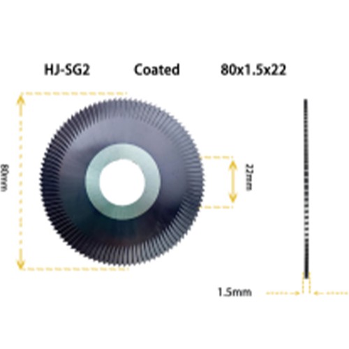 GODIAG HJ-SG2 Side Milling Cutter φ80x1.5xφ22 For SILCA DUO, OPERA III; OPERA IV; TARG 2000, TECH3; TECHNICA,PRIMA LASER MACHINE