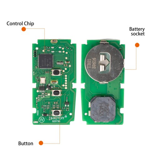 KEYDIY KD TB01-3 for Toyota for Lexus Universal Smart Remote Key 3 Buttons With 8A Transponder 5PCS