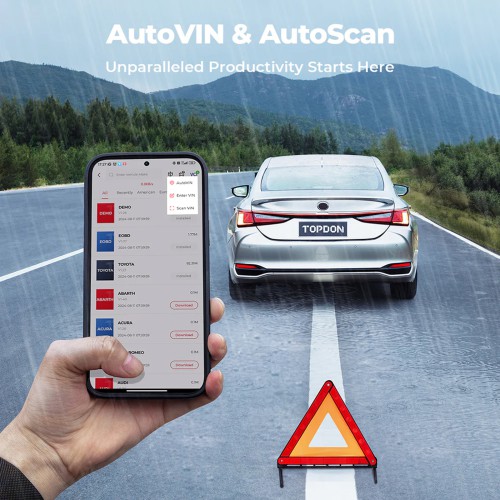 TOPDON TopScan Lite Supports 10 OBD2 Testing Modes, 8 Service Functions, 1 Year of Free Update & Warranty