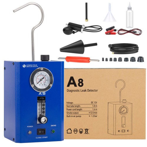 A8 Automative Leak Tester with Flow Meter & the Pressure Gauge Test Leak in Vehicle Pipe Systems for Cars, Motorcycles, Snowmobiles, ATV, Boats