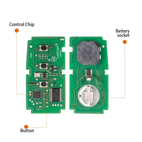 KEYDIY KD TDB42-3 Universal Smart Remote Key 3 Buttons for Lexus Type 5pcs