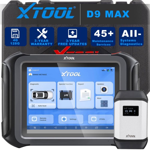 Xtool D9 MAX Diagnostic Scanner ECU Coding J2534 ECU Programming Tool Supports 45+ Service Functions Topology ADAS 3 Years Free Update