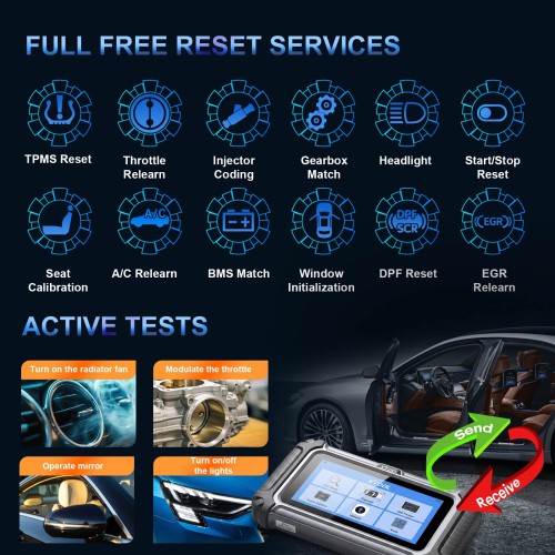XTOOL IP500-TLS Powerful Diagnostic Tool for Toyota, for Lexus, for Scion Supports 19+ Special Functions, Full-system Diagnostics