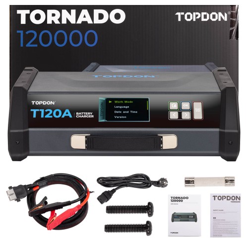 TOPDON T120A Stable Power Supply & 12V Battery Charger Cable Length: 2M