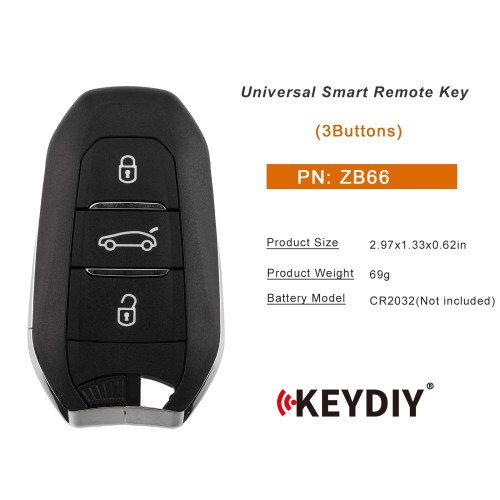 KEYDIY KD ZB66 Universal Smart Remote Key 3 Buttons