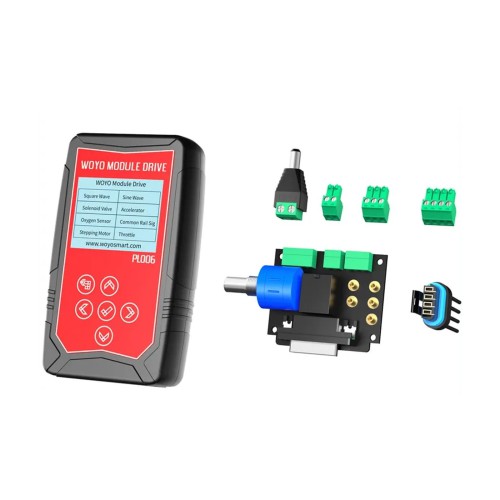 WOYO PL006 Automobile 12V Vehicle Injector Solenoid Valve Stepper Motor Auto Signal Simulator Ignition Coil Tester with Screen 4.5inch